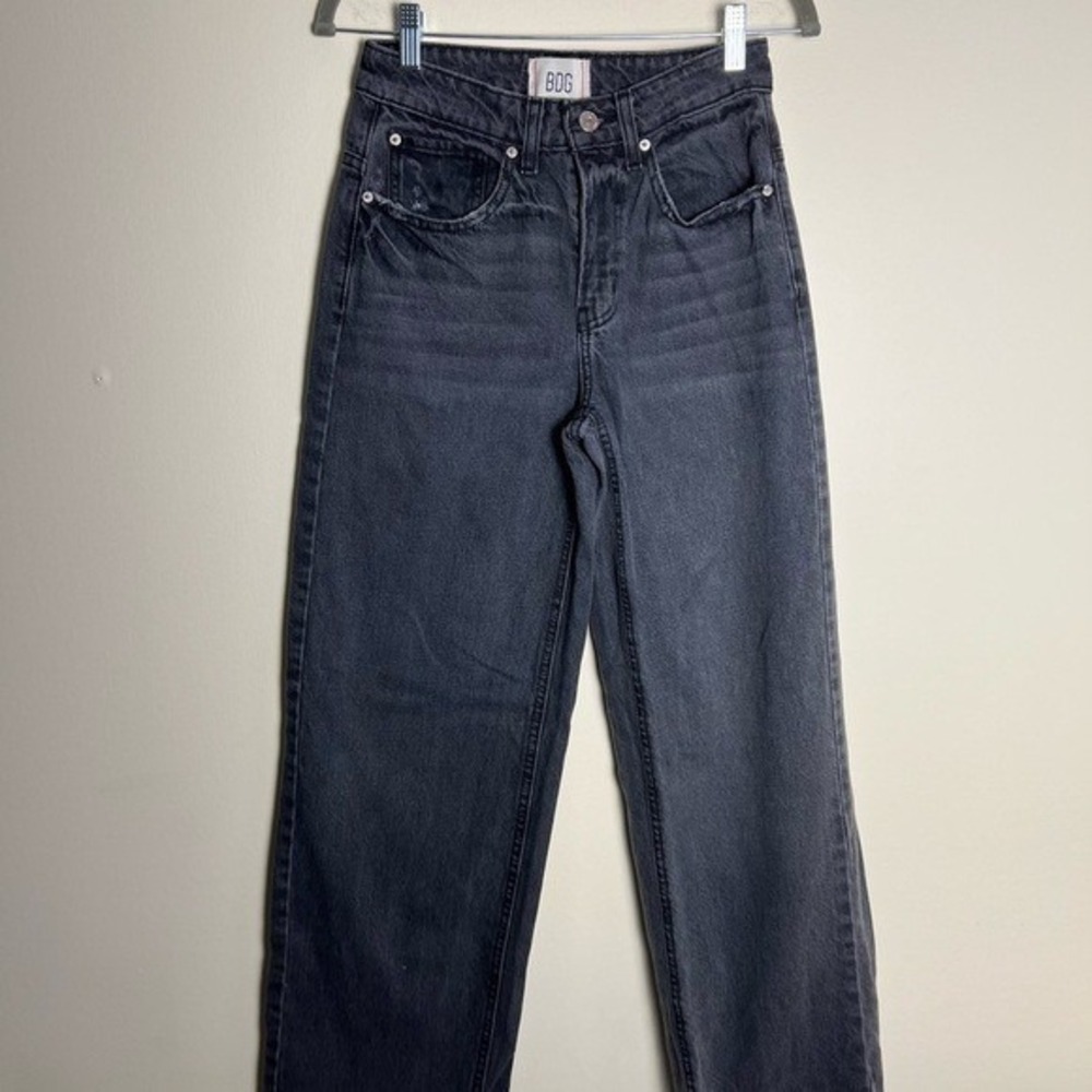 BDG Urban Outfitters Women Tapered Baggy Pants 24 Gray Hi-Rise Streetwear Casual - Picture 2 of 16